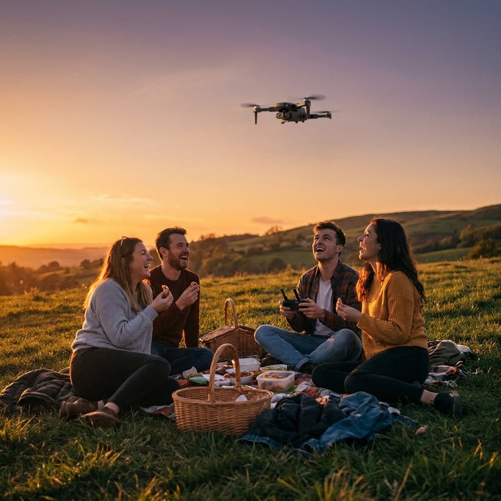 Camera Drone Quadcopter Foldable with GPS Remote Controller and Carrying Case Fpv Kit - Image 4