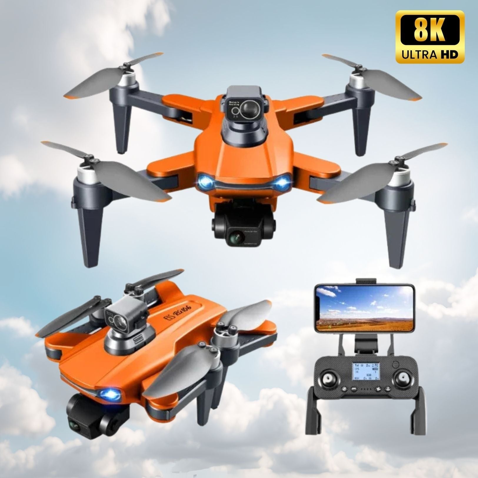 Camera Drone Quadcopter with 3-Axis Gimbal GPS and 8K Video Stabilization Fpv Kit - Image 16