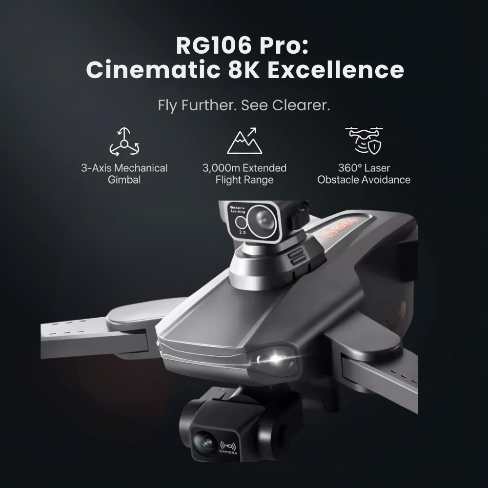 Camera Drone Quadcopter with 3-Axis Gimbal GPS and 8K Video Stabilization Fpv Kit - Image 2