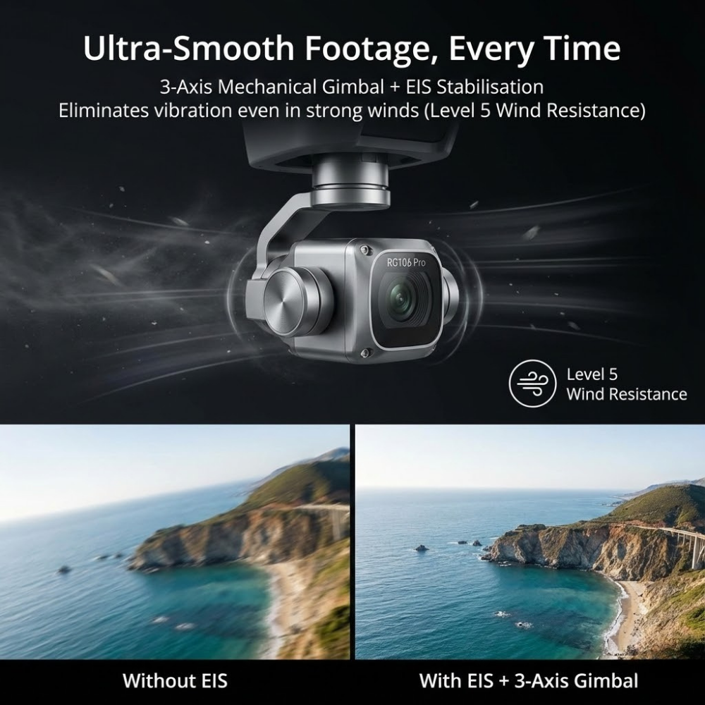 Camera Drone Quadcopter with 3-Axis Gimbal GPS and 8K Video Stabilization Fpv Kit - Image 3