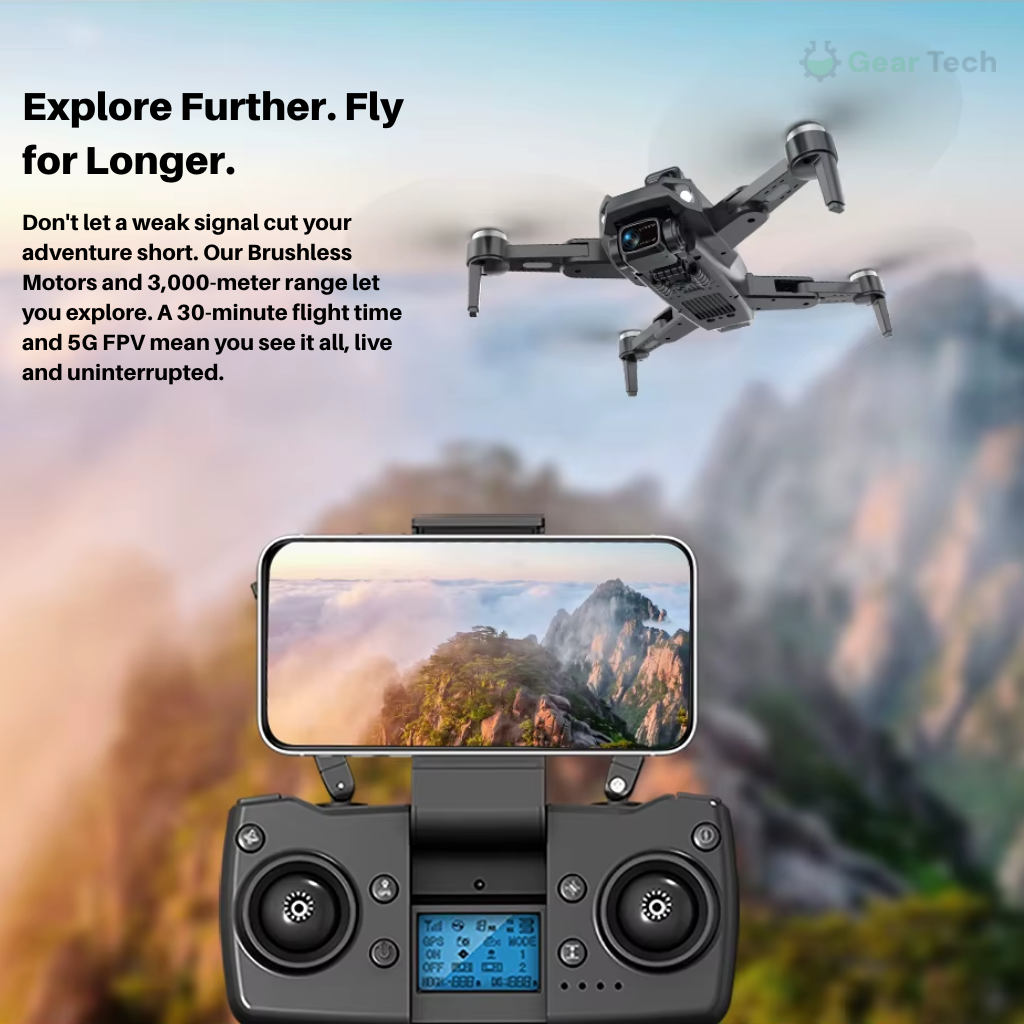 Camera Drone Quadcopter with 3-Axis Gimbal GPS and 8K Video Stabilization Fpv Kit - Image 9