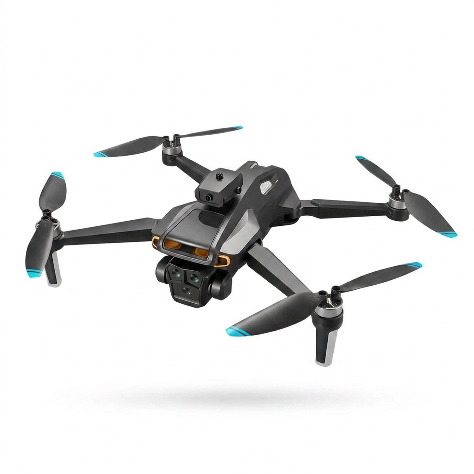 Camera Drone Quadcopter with Triple Lens Remote Control Obstacle Avoidance and Foldable Design - Image 1