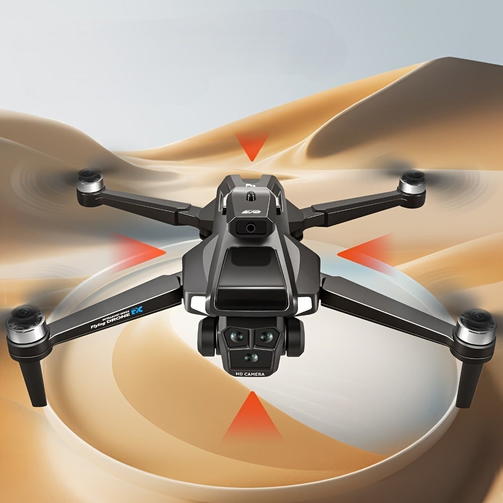 Camera Drone Quadcopter with Triple Lens Remote Control Obstacle Avoidance and Foldable Design - Image 10