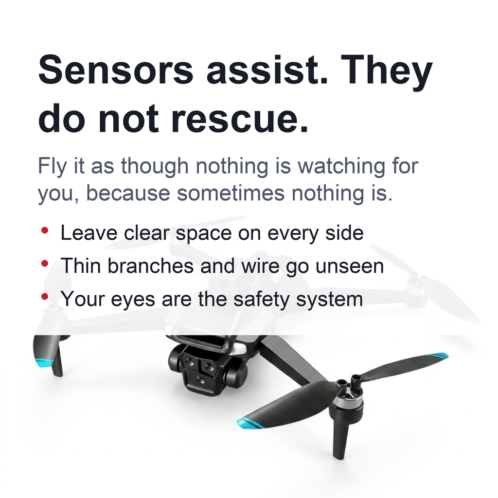 Camera Drone Quadcopter with Triple Lens Remote Control Obstacle Avoidance and Foldable Design - Image 7