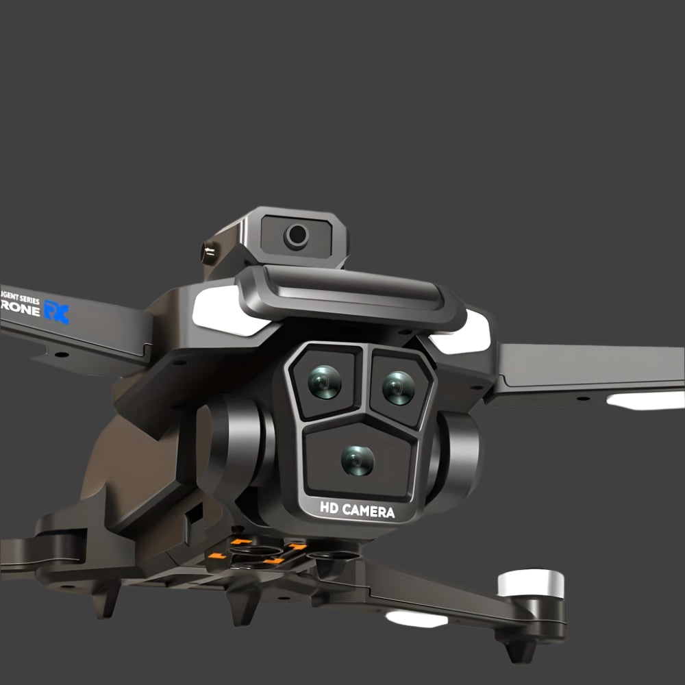 Camera Drone Quadcopter with Triple Lens Remote Control Obstacle Avoidance and Foldable Design - Image 9