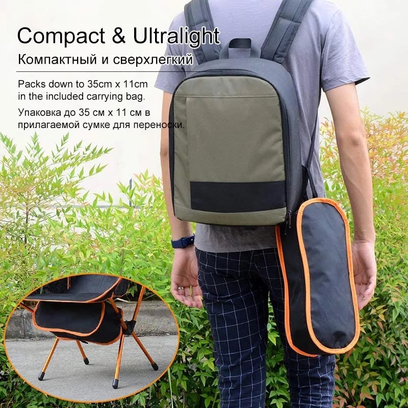 Camping Chair Ultralight Folding Outdoor with Breathable Mesh and Carrying Bag - Image 11