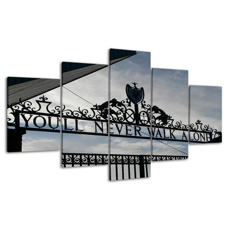 Canvas Art Prints Custom Wall with Gallery Wrapped 5-Panel Wood Decor for Modern Dining Room - Image 1