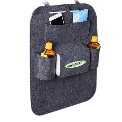 Car Backseat Organizer with Tissue and Bottle Holders Felt Auto Seat Storage Bag - Image 12