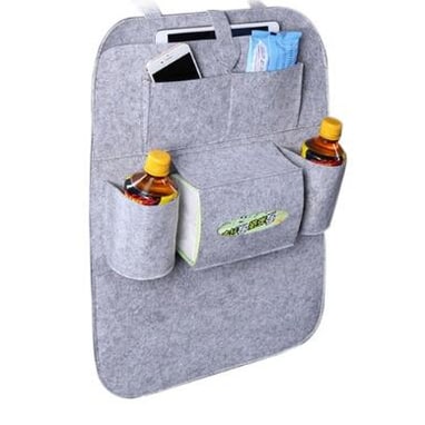 Car Backseat Organizer with Tissue and Bottle Holders Felt Auto Seat Storage Bag - Image 27