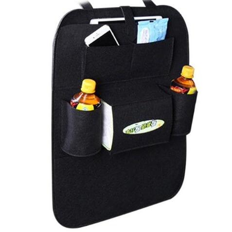 Car Backseat Organizer with Tissue and Bottle Holders Felt Auto Seat Storage Bag - Image 28