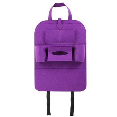 Car Backseat Organizer with Tissue and Bottle Holders Felt Auto Seat Storage Bag - Image 34