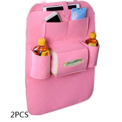 Car Backseat Organizer with Tissue and Bottle Holders Felt Auto Seat Storage Bag - Image 7