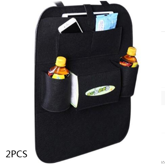 Car Backseat Organizer with Tissue Box Holder and Bottle Pockets Felt Auto Seat Storage - Image 18