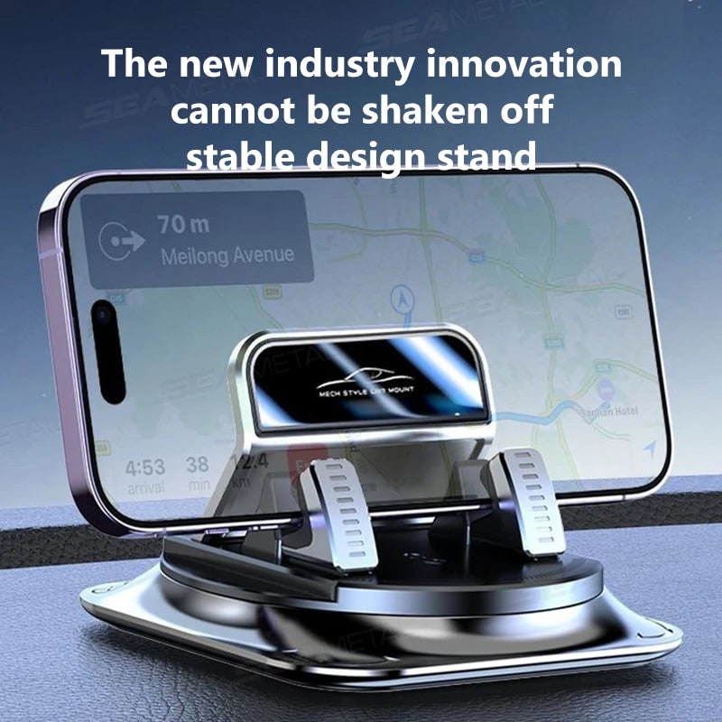 Car Phone Holder with 360 Degree Rotation Dashboard Mount Anti Slip Gel Suction Cup Universal Fit - Image 2