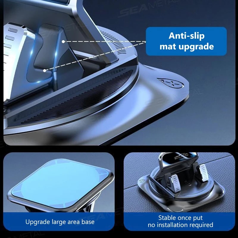 Car Phone Holder with 360 Degree Rotation Dashboard Mount Anti Slip Gel Suction Cup Universal Fit - Image 5