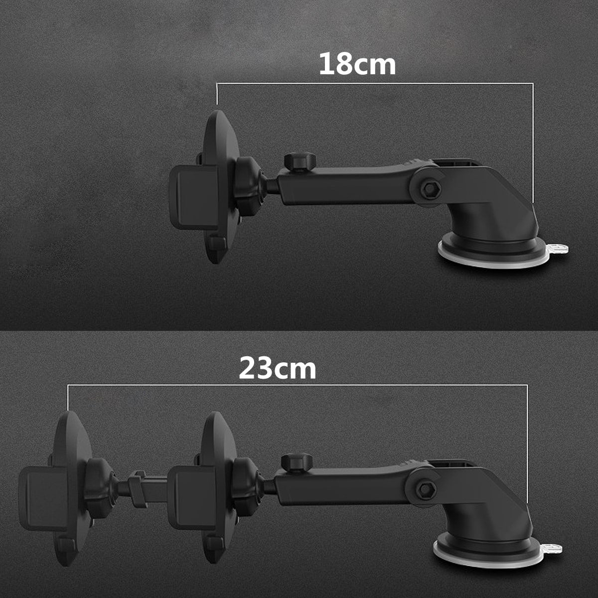 Car Phone Stand Holder with Adjustable Telescopic Arm and Suction Cup Mount - Image 1