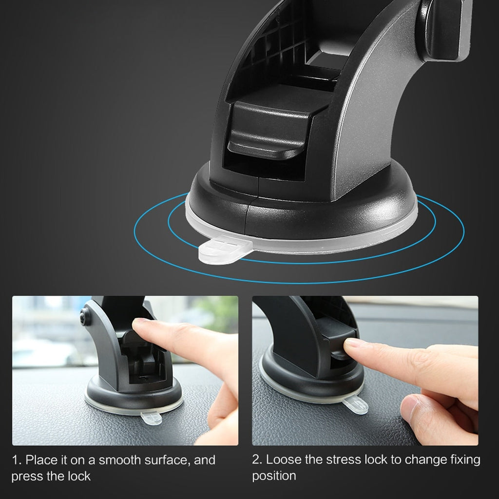 Car Phone Stand Holder with Adjustable Telescopic Arm and Suction Cup Mount - Image 11