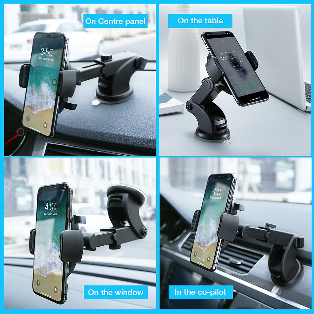 Car Phone Stand Holder with Adjustable Telescopic Arm and Suction Cup Mount - Image 14