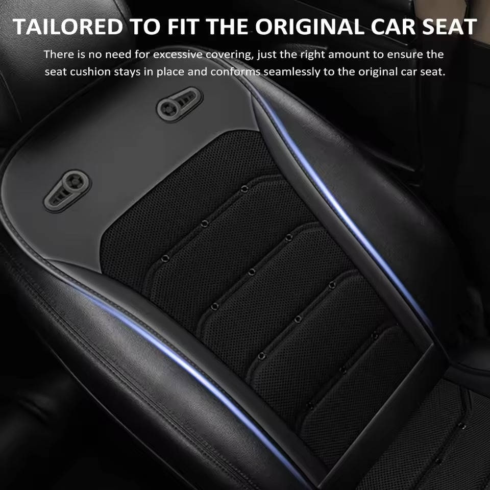 Car Seat Cushion Cooling Ventilated Breathable Mesh Slip Cover - Image 2