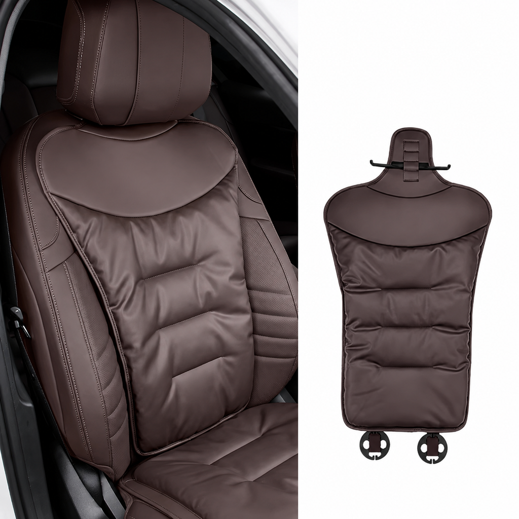 Car Seat Cushion with Lumbar Support and Ergonomic Back Padded Faux Leather - Image 5