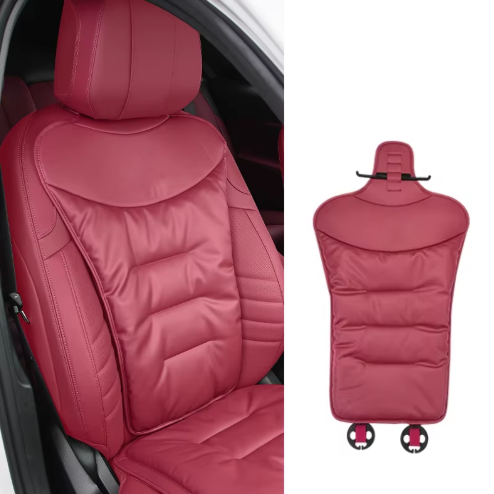 Car Seat Cushion with Lumbar Support and Ergonomic Back Padded Faux Leather - Image 6
