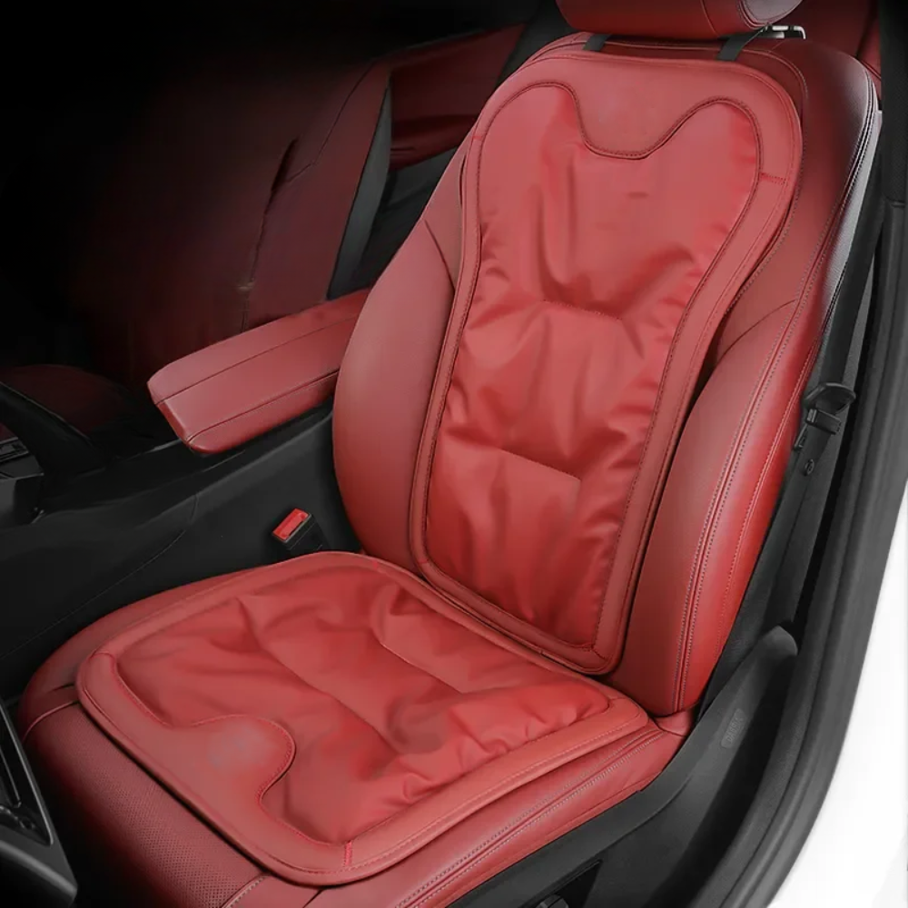 Car Seat Cushion with Lumbar Support and Ergonomic Back Padded Faux Leather - Image 7