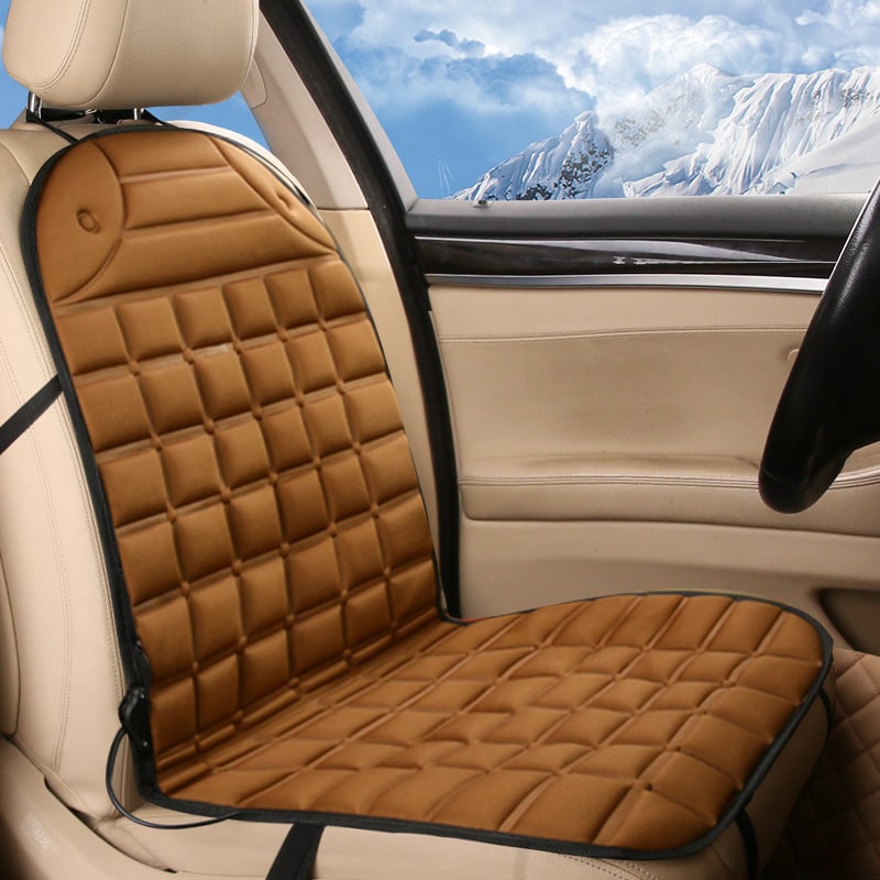 Car Seat Heated Cushion with Ergonomic Quilted Design and 12v Adapter Outdoor Patio - Image 1