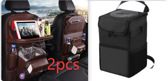 Car Seat Organizer and Crevice Filler with Back Storage Bag and Fold-Down Tray Bench - Image 3