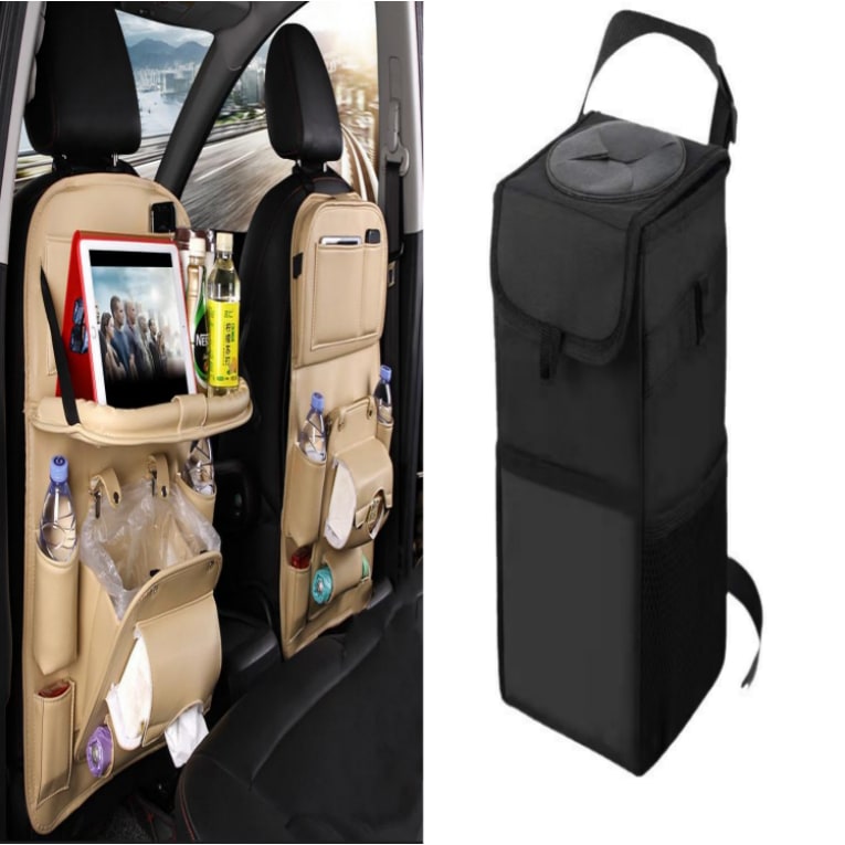 Car Seat Organizer and Crevice Filler with Fold-Down Tray and Storage Pockets - Image 13
