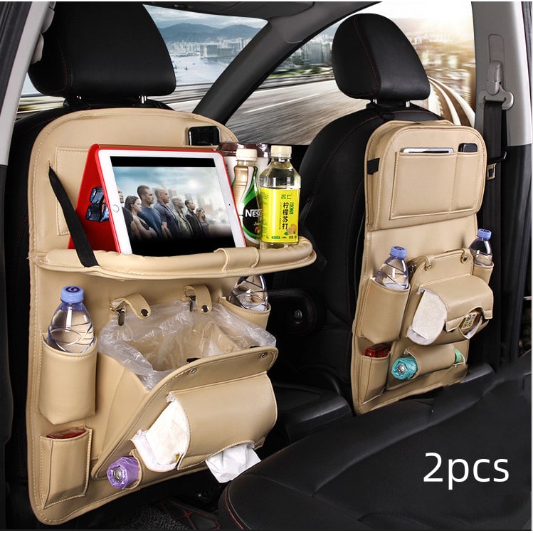 Car Seat Organizer and Crevice Filler with Fold-Down Tray and Storage Pockets - Image 15
