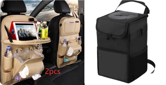 Car Seat Organizer and Crevice Filler with Fold-Down Tray and Storage Pockets - Image 16