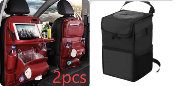 Car Seat Organizer and Crevice Filler with Fold-Down Tray and Storage Pockets - Image 2