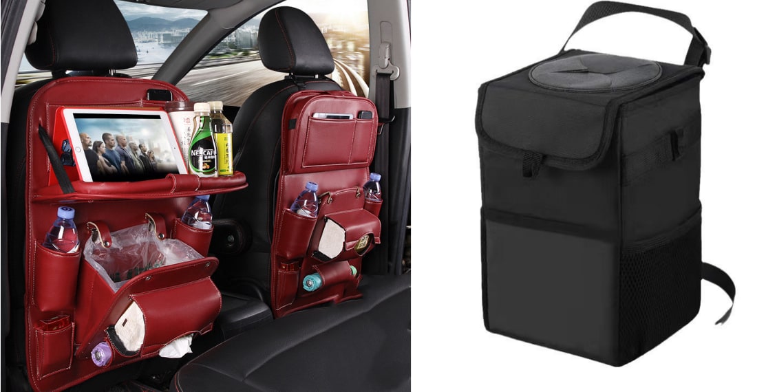Car Seat Organizer and Crevice Filler with Fold-Down Tray and Storage Pockets - Image 20