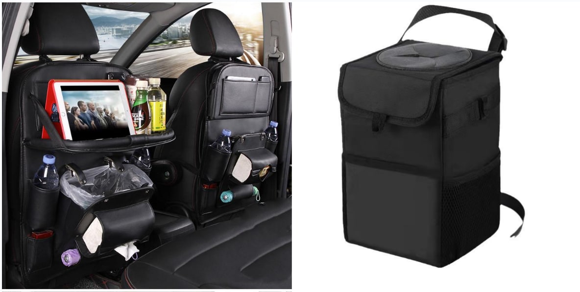 Car Seat Organizer and Crevice Filler with Fold-Down Tray and Storage Pockets - Image 22