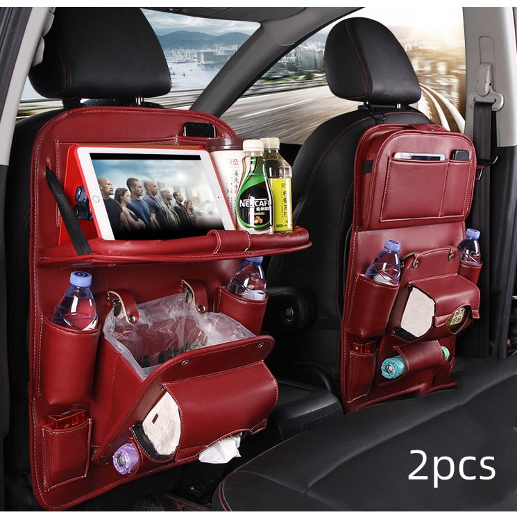 Car Seat Organizer and Crevice Filler with Fold-Down Tray and Storage Pockets - Image 24