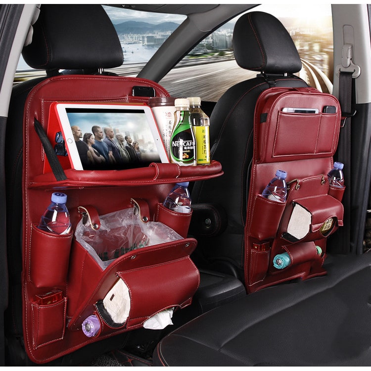 Car Seat Organizer and Crevice Filler with Fold-Down Tray and Storage Pockets - Image 28