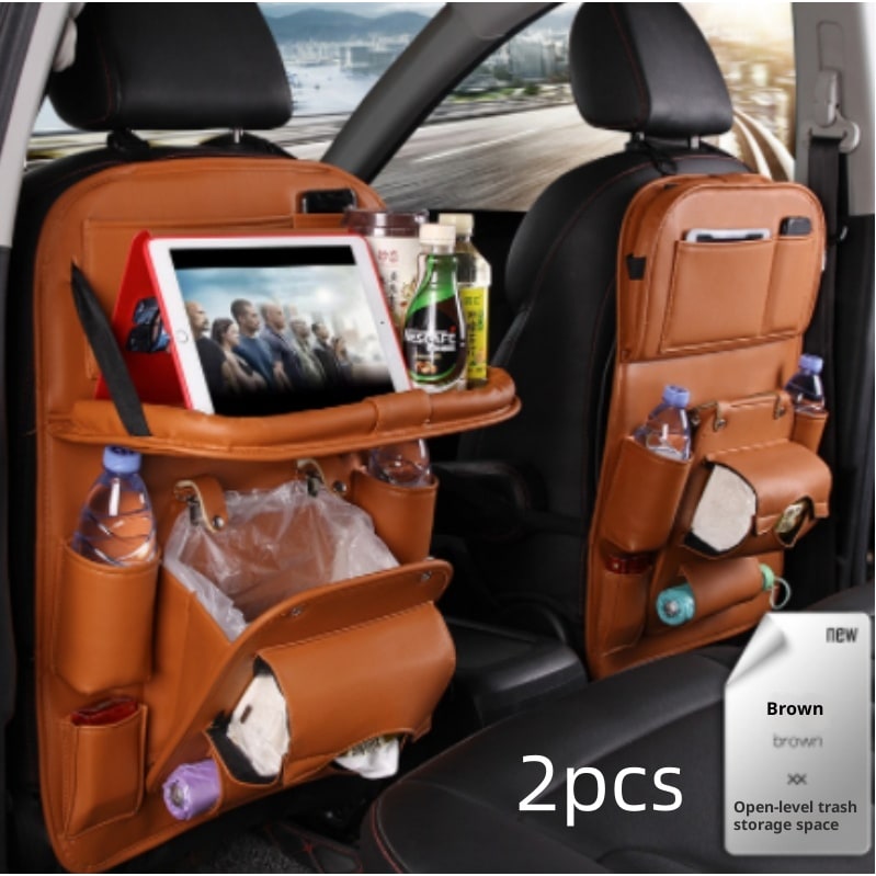 Car Seat Organizer and Crevice Filler with Fold-Down Tray and Storage Pockets - Image 7