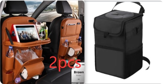 Car Seat Organizer and Crevice Filler with Fold-Down Tray and Storage Pockets - Image 8