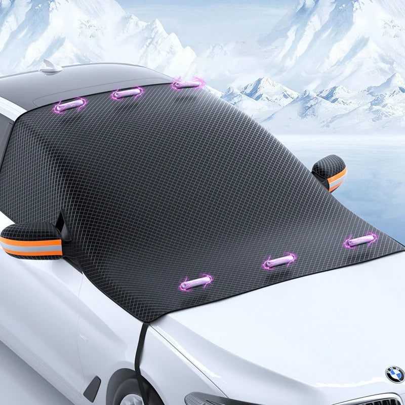 Car Snow Cover Windshield Protector with Magnetic Side Mirror - Image 2
