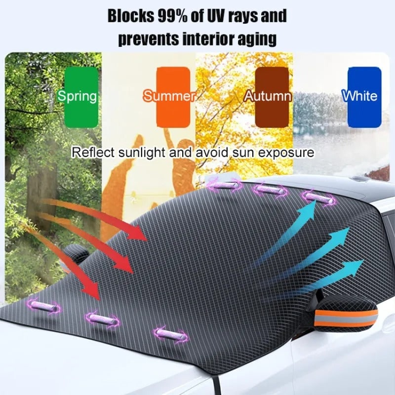 Car Snow Cover Windshield Protector with Magnetic Side Mirror - Image 5