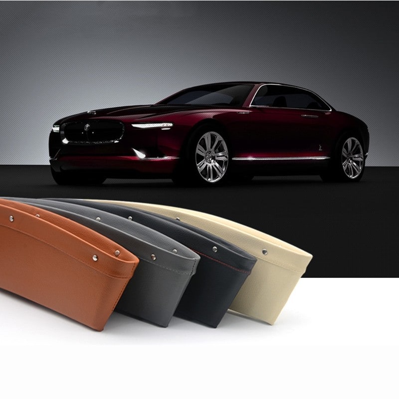Car Trunk and Seat Gap Organizer with Center Console Storage and Faux Leather Construction - Image 2