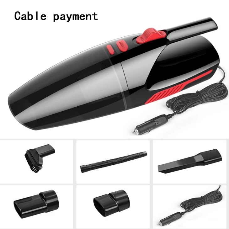 Car Vacuum Cleaner Wet Dry Hepa Handheld with Attachments and Extension Hose Steam - Image 3
