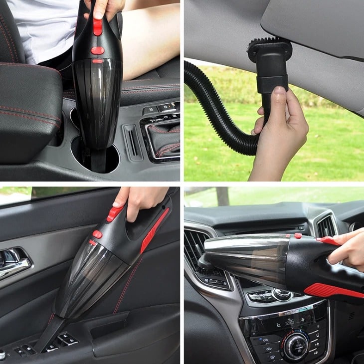 Car Vacuum Cleaner Wet Dry Hepa Handheld with Attachments and Extension Hose Steam - Image 9