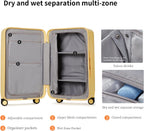 Spacious Hard Shell Suitcase with 8 Spinner Wheels – Smooth-Gliding Travel Luggage for Holidays and Business Trips