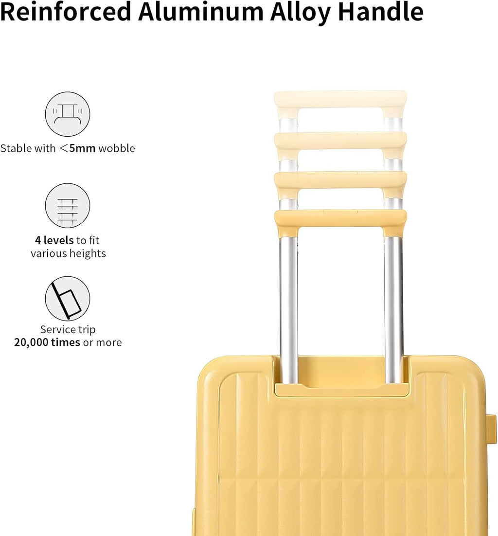 Spacious Hard Shell Suitcase with 8 Spinner Wheels – Smooth-Gliding Travel Luggage for Holidays and Business Trips