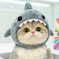 Cat Shark Hat with Ears and Adjustable Strap for Small Pets Costume - Image 1