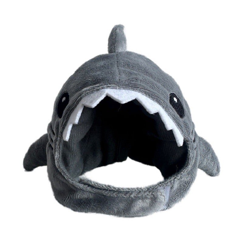 Cat Shark Hat with Ears and Adjustable Strap for Small Pets Costume - Image 4