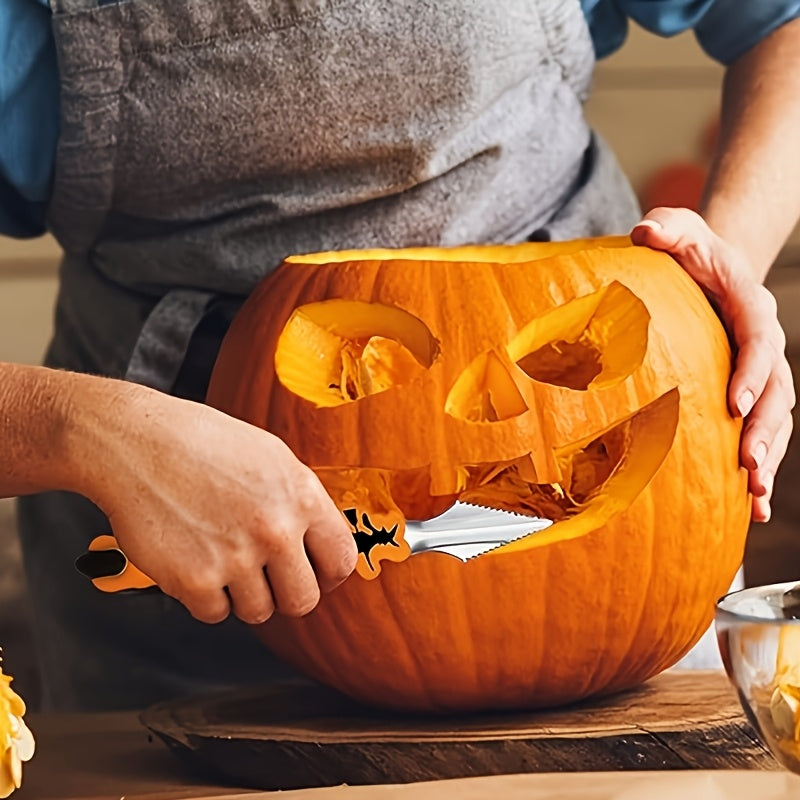 Pumpkin Carving Kit and Tools with Stainless Steel Dual-Blade Supplies for Halloween
