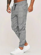 Men’s Checked Jogging Pants for Casual Wear – Comfortable Lounge Pants for Home, Travel and Everyday Style