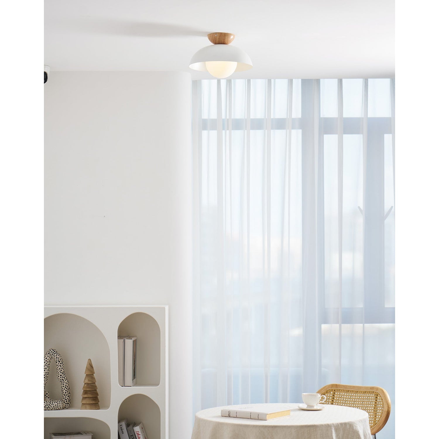 Ceiling Lamp LED 2 Layer Wood Acrylic Light - Image 12
